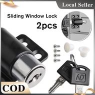 2Pcs Sliding Window Lock Aluminum Alloy Window Frame Locking Anti Theft Door Window Security Lock