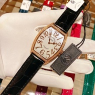 Aaa+[ Franck Muller] Franck Muller 2852 Series Barrel Type Ladies Quartz Wristwatch Stainless Steel Case CNC Processing Polished Case, Crocodile Leather Strap, Delicate Bottom Cover Brushed, Clear Font Engraving Women's Watch Women's Watch Women's Wristwa