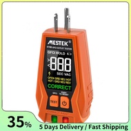 Outlet Tester with GFCI - Electrical Receptacle Tester with LCD Digital Display, Outlet Socket Check
