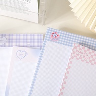 B5 Note Paper Large Format Note Paper 80 Sheets Cute Pastel Checkered Highteen Style