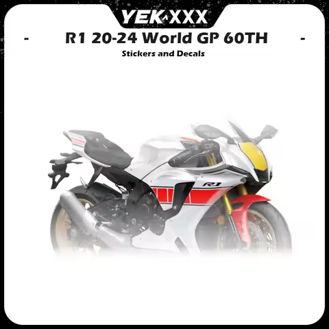 New Shell Fairing Sticker Decal 20 21 22 24 Full Car Stickers For YAMAHA YZF-R1 World GP 60th Annive