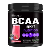 Softher BCAA Powder Branched Chain Amino Acids เครื่องดื่มที่มีกรดอะมิโนโซ่กิ่ง รสเบอร์รี่รวม 300g