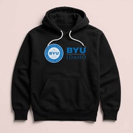 Hoodie BYU Brigham Young University Rexburg Idaho Unisex Sweater Fleece Black Black Cloth