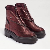 Sam Edelman Linds zippers Chelsea boots metallic red 金屬 紅 短靴 boots 型格 音樂 派對 服裝 女 鞋 靴 旅行 Bordeaux