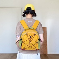 彩虹糖系列雙肩包  彩色背包 徒步登山迷你後背包  橘子黃 10L