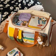 kids travel bag elle luggage Beg perjalanan jarak pendek mudah alih wanita berkapasiti besar beg bag