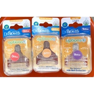 Dr Browns Dr Browns wide-neck Nipple Dr Browns/ Flownatural 3m + 6m/ + 9m+
