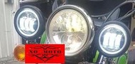 KAWASAKI VN650 VN900 LED 天使眼 哈雷款超亮 霧燈 含燈殼專用支架