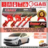 GAB SUPER R PREMIUM SPORT HEAVY DUTY Kia Cerato K3 1.6 / 2.0 Gas Shock Strut Absorber FRONT REAR SET