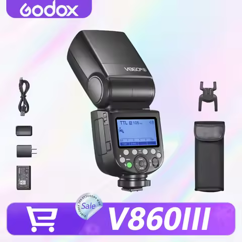 Godox V860III 76Ws TTL Speedlite GN60 1/8000s HSS 480 Shots LED Modeling Light 2.4G Wireless for Can
