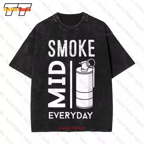 Cs Go Gaming Smoke Mid Everyday Counter Strike Vintage Oversized T-Shirt OG9O