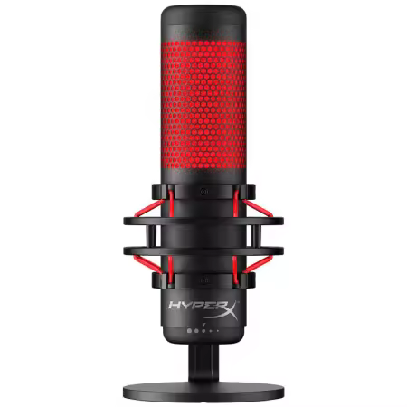 HyperX QuadCast-USB Capacitor Game Microphones for PC PS4 and Mac Vibration-shock Mounts with Quadru