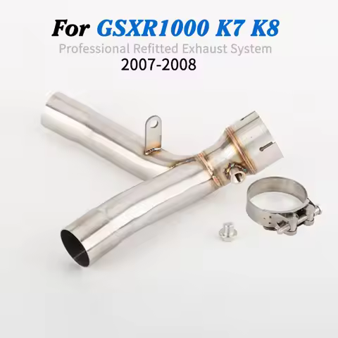 For Suzuki GSXR 1000 2007 2008 K7 K8 Escape Decat Pipe Motorcycle Exhaust middle pipe