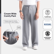 Kasual Celana Panjang Smart Wide Loose Grey Pants Pria