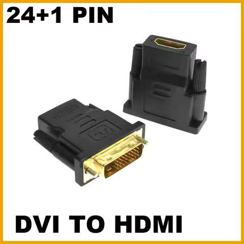 DVI to HDMI Adapter DVI 24+1 to HDMI-Compatible Plated Plug DVI Male to HDMI-compatible Video Conver