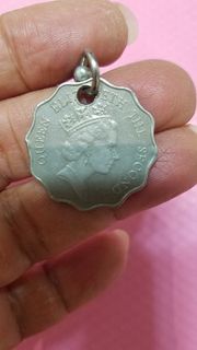 ⚃⚂ 特別年份 1990 女皇頭 香港貳圓硬幣 鎖匙扣
