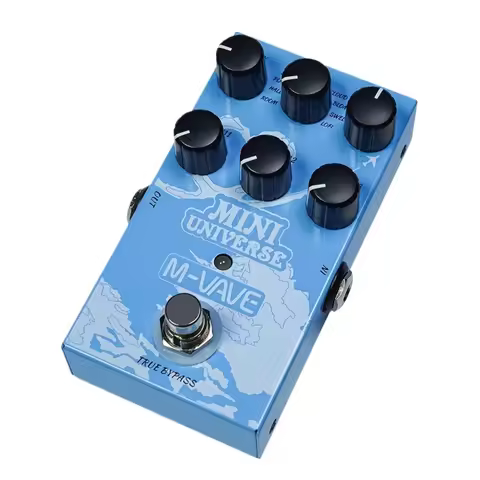 M-VAVE Mini Universe Digital Reverb Pedal 9 Reverb Digital Effects Room/Shimmer/Lofi/Spring Reveb Ef