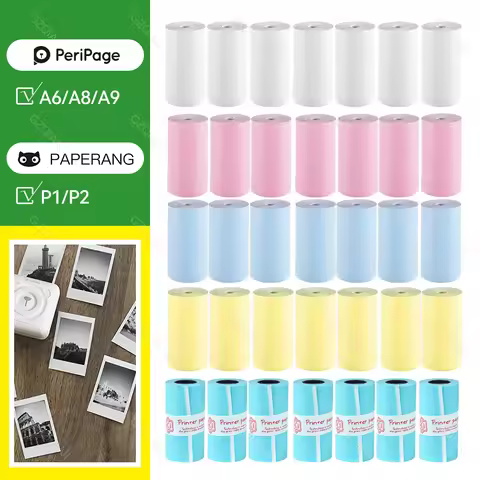 57*30mm Thermal Printer Paper Roll White Color Note Label Sticker for 58mm Mini Pocket Photo Printer