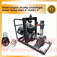Shengyik Diesel Engine 24Hp Centrifugal Water Pump Inlet 4” Outlet 3”