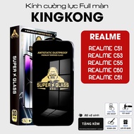 KINGKONG Tempered Glass Screen Protector for Realme C51 C53 C55 C60 C61 Full anti-static screen