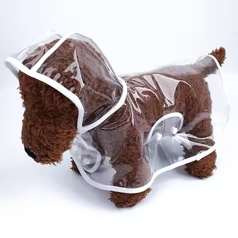 XS-8XL Pets Dog Clothes Hooded Raincoats Transparent Dogs Rain Coat Waterproof Jackets Outdoor Breat