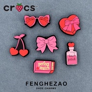 New Jibbitz Crocs Shoes Flower Hole Shoes Flower Crocs Accessories Buckle Decoration Pink Gift Perfu