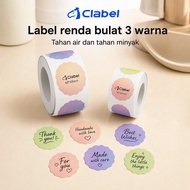 Clabel 3 Color Gradient Wave Round Thermal Label for 221B 230B S1 320B Packaging Sticker