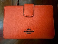 代售Coach 橙色短款錢包