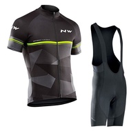 NW Triathlon Bicycle Short sleeves cycling jersey set sports fitness clothes