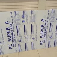 Polycarbonate sheet solid 4mm x 122 x 244 ( polycarbonate lembaran)