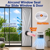 Waterproof AC Window Seal Cloth UV Resistant Portable Aircond Seal for Sliding Window Easy Install