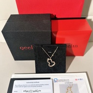 Qeelin麒麟 wulu系列 18k玫瑰金鏤空鑽石切割葫蘆項鍊，大號