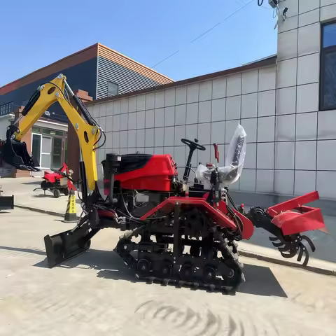 Factory Supply Agricultural Machinery 25hp 35hp 80hp 100hp 120hp Crawler Tractor Cultivator Rotary T