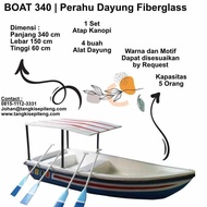 baru!!! boat 340 - perahu dayung fiberglass, perahu fiber, perahu