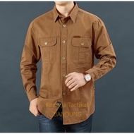 KEMEJA TACTICAL SHIRT / CASUAL SHIRT / MEN'S PLAIN SHIRT / OUTDOOR SHIRT Jumbo 3XL, 4XL, 5XL, 6XL, 7