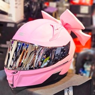Spyder Fury Full Face Dual Visor Helmet Matt Pink with Ribbon