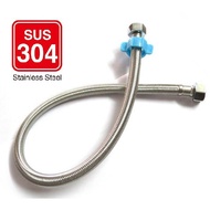 Dây cấp nước inox304 không gỉ tán inox304 ren 21 chịu áp lực