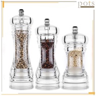 Acrylic Clear Transparent PC Salt Pepper Mill Grinder Manual Pegisar Garam Lada Hitam - B3100