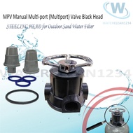 MPV Manual Multi-Port Valve - Steering Black Head for Outdoor Water Filter, FRP Head