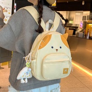 beg sekolah hitam beg sekolah beg sekolah roda Japanese Cute Cartoon Kitten Backpack Girl Children P