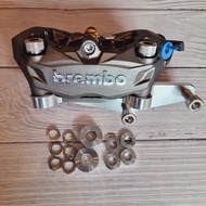 PNP SET Kawasaki ZX150 KRR150 RR150 ORIGINAL BREMBO M3 K50 K5 4POT CALIPER FRONT SIAP BRACKET 100% M