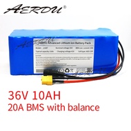 AERDU 36V 10Ah 10S4P 600W 18650 li-ion battery pack for Fiido D1 D2 m365 pro Scooter Extended range