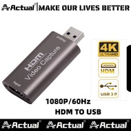 Actual Video Capture HDMI USB Card Support Untuk PS4 Game Camera Recording Full HD 1080P Live Stream