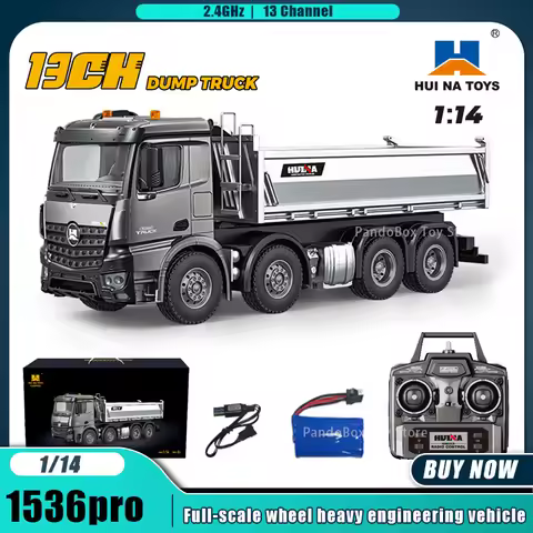 Huina 1536pro 1537 1:14 Huina Rc Truck Alloy Full Proportion Heavy Engineering Vehicle Remote Mixer 