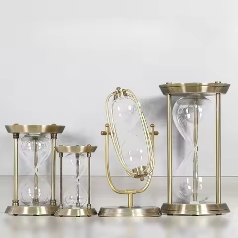 Metal Self-installed Sand Hourglass Sand Timer Hour Glass Desktop Ornament Creative Advanced Sense R