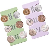 2 Pcs Japanese Yen Coin Holder Hard Case Organizer and Storage for Coins Rectangle JPY Coin Organise