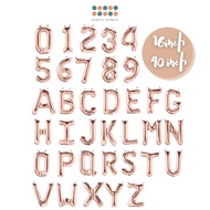 [SG Seller] Rose Gold Number Balloon Alphabet Balloon Letter Balloon 16 inch 40 inch Foil Balloon De