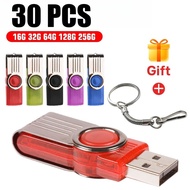 30PCS Metal USB 2.0 pendrive 128gb flahs drive original 64gb pendrive murah 32gb usb flashdrive 16gb