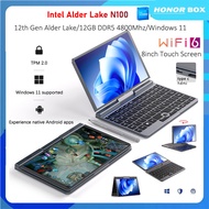 CRELANDER Mini Laptop 8 Inch Touch Screen Intel Alder Lake N100 12GB DDR5 WiFi 6 2 In 1 Laptop Notebook Tablet PC Pocket Laptop