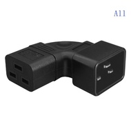 All Server Rack 16A IEC320 C20 Input To C19 Output Left Angle Power Connector